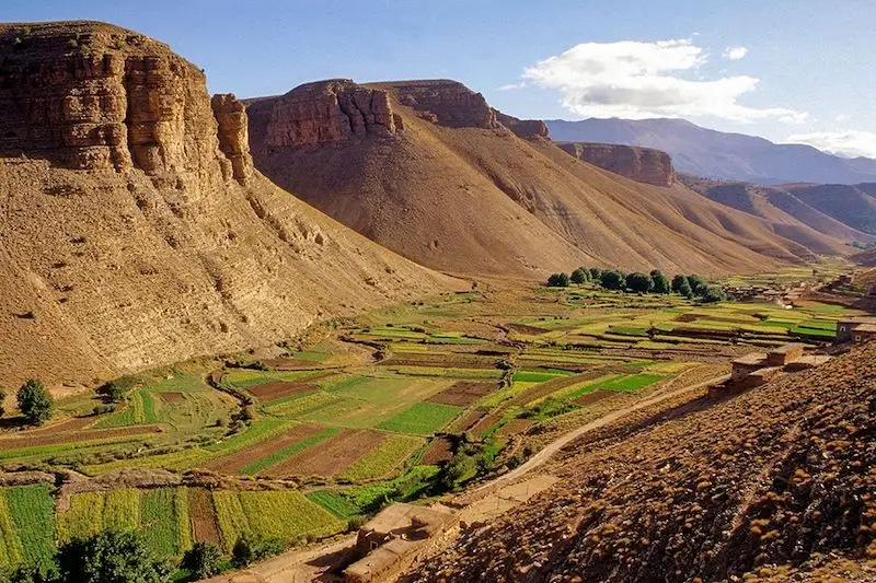Raid mtb high atlas crossing traditional landscapes around Azilal