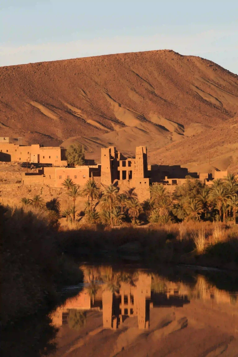 MTB trail passing Aït Ben Haddou kasbah, UNESCO World Heritage