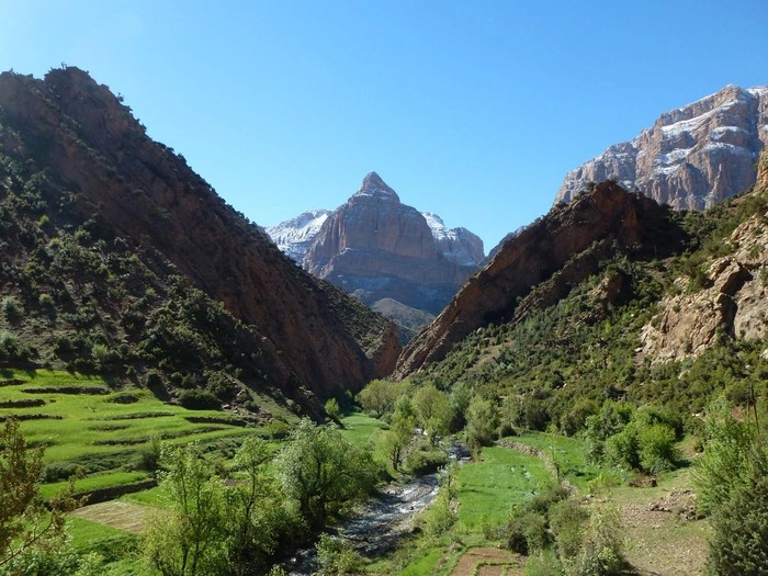 Traditional Berber village of Zaouiat Ahensal in the High Atlas